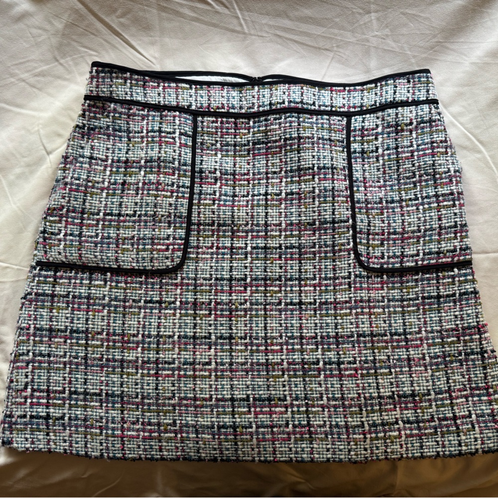 LOFT Multicolor Tweed A-Line Skirt